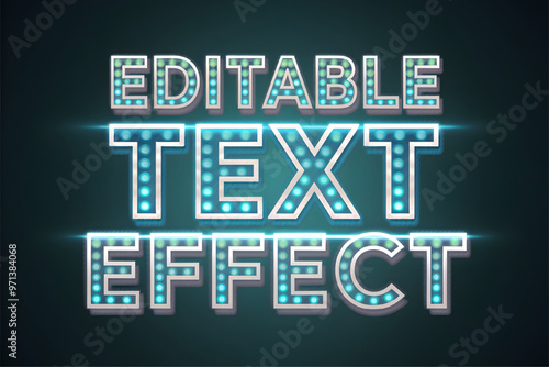 Glowing Blue Light Background with Editable Text