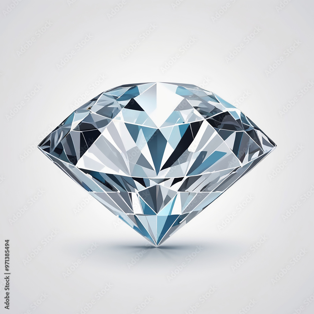 High-Resolution Diamond Vector Set on White Background, Isolated High-Resolution Diamond Vector Set on White Background, Isolated