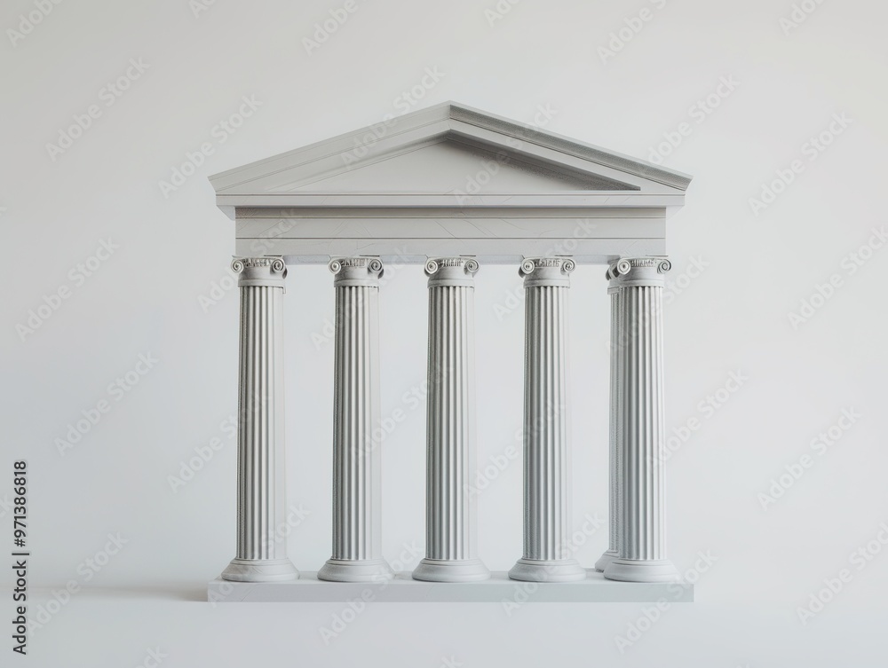 Obraz premium White pillar building background