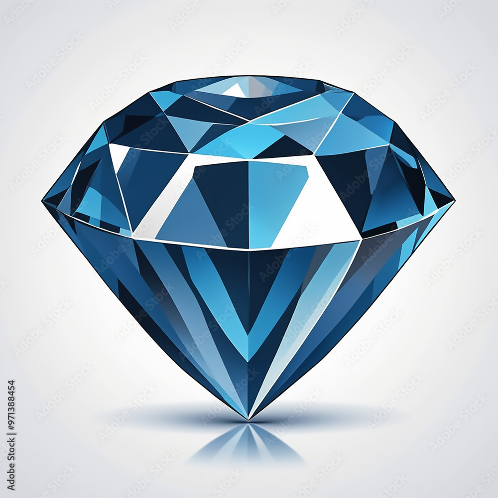 High-Resolution Diamond Vector Set on White Background, Isolated High-Resolution Diamond Vector Set on White Background, Isolated