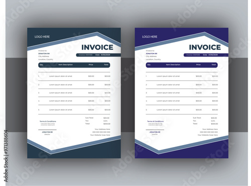  Professional business invoice template design