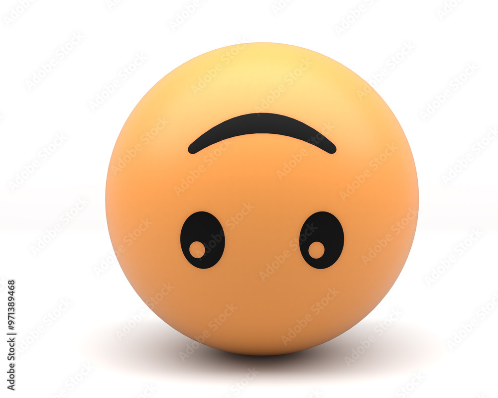 emoji face as three-dimensional emoticon - 3D Illustration emoji face as three-dimensional emoticon - 3D Illustration