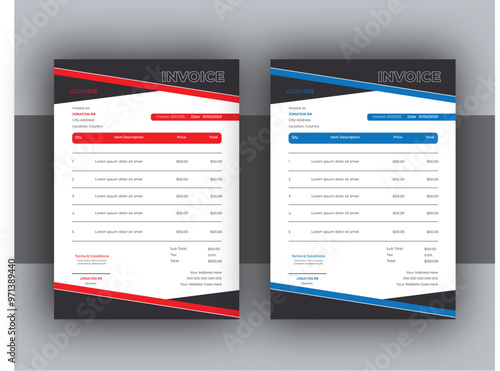 Professional business invoice template design