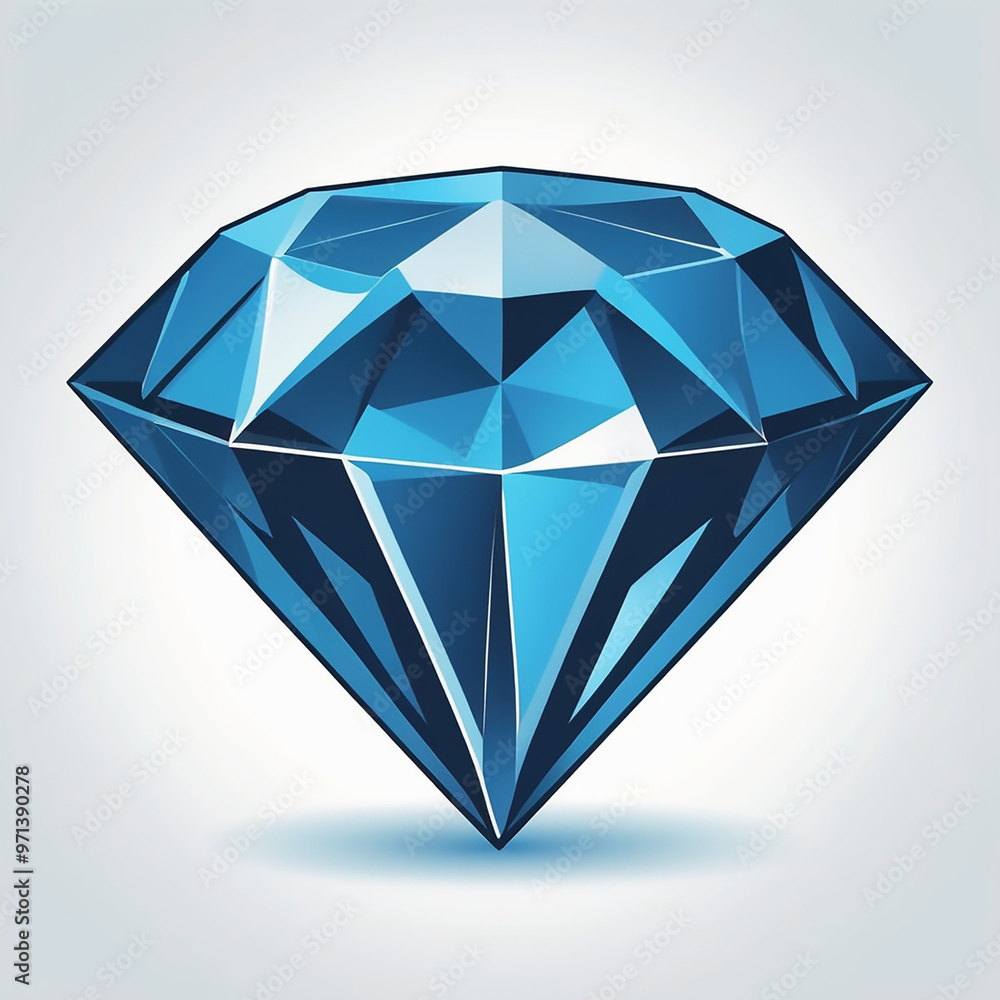 High-Resolution Diamond Vector Set on White Background, Isolated High-Resolution Diamond Vector Set on White Background, Isolated