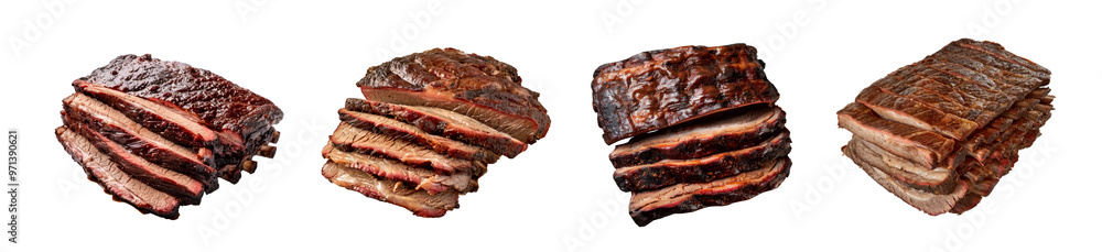 Set of brisket, isolated on transparent background. PNG element Set of brisket, isolated on transparent background. PNG element