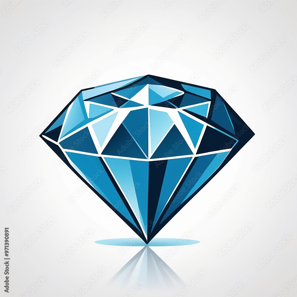 High-Resolution Diamond Vector Set on White Background, Isolated High-Resolution Diamond Vector Set on White Background, Isolated