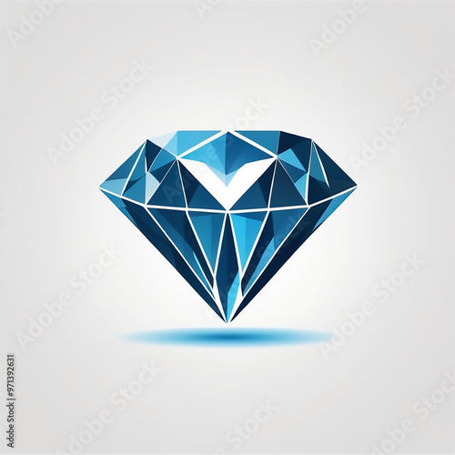 High-Resolution Diamond Vector Set on White Background, Isolated