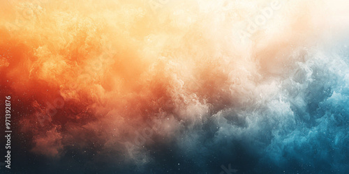 Abstract background with colorful clouds and stars.