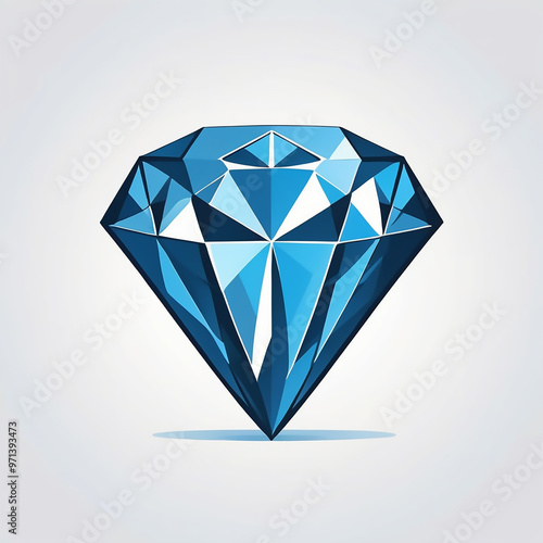 High-Resolution Diamond Vector Set on White Background, Isolated