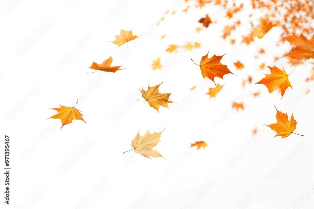 PNG Autumn leaves falling gracefully PNG Autumn leaves falling gracefully
