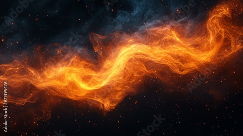 Wallpaper Mural Abstract firey background. Fire on dark background Torontodigital.ca