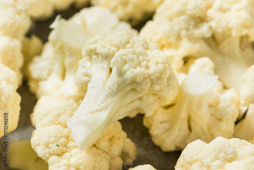 Organic Raw White Cauliflower Head