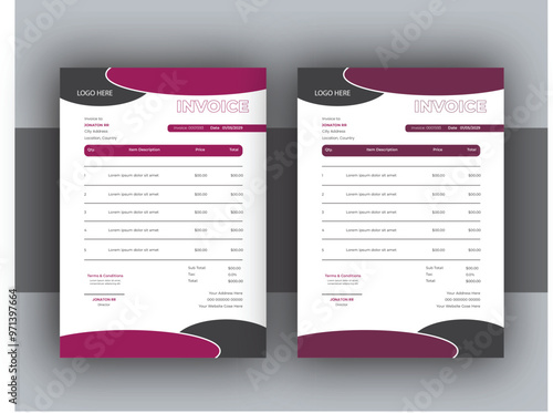  Professional business invoice template design