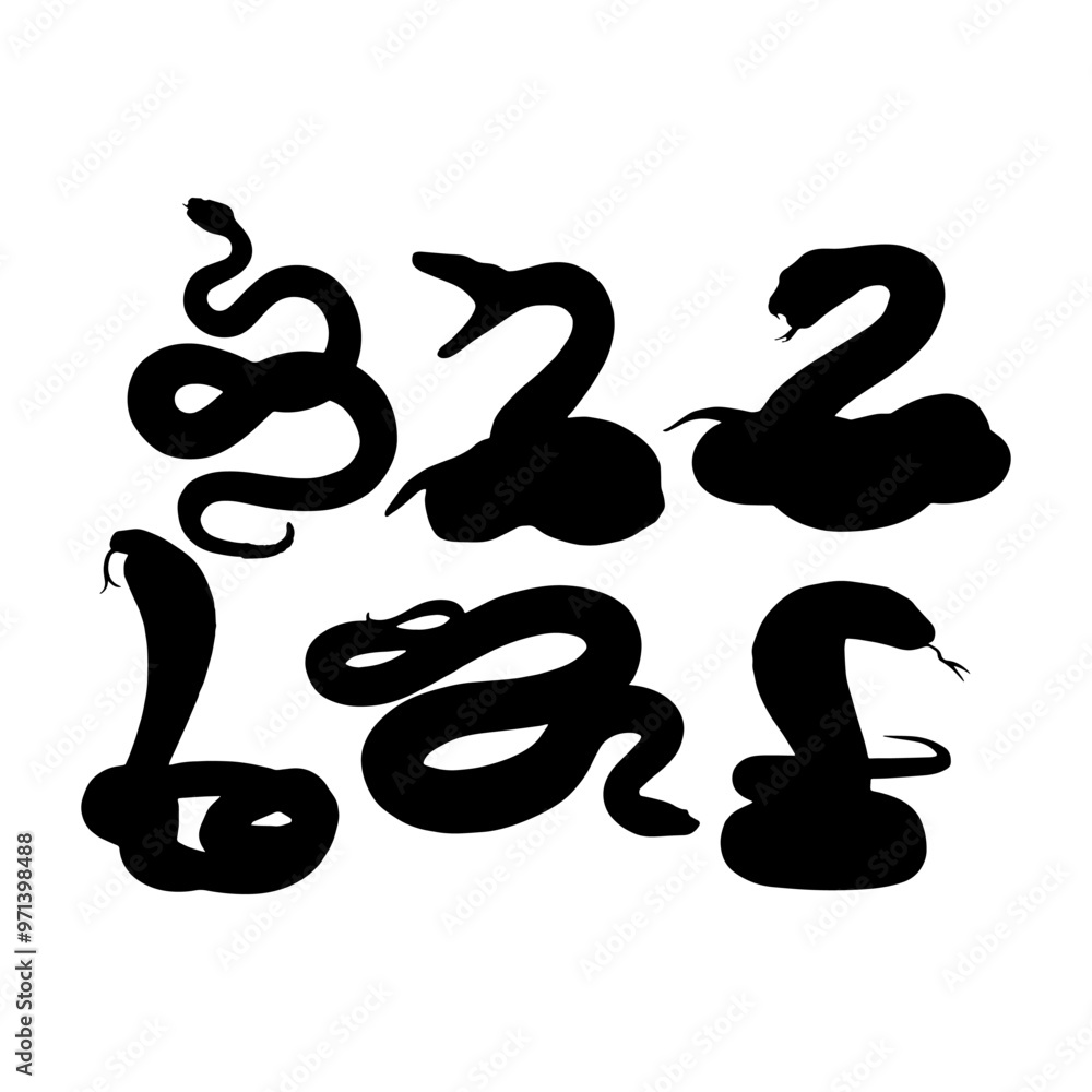 simple vector snake silhouette illustration simple vector snake silhouette illustration