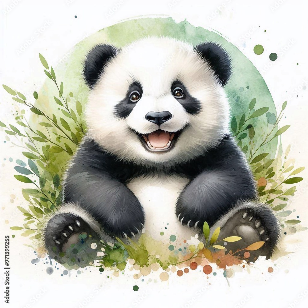 Naklejka premium Großer Pandabär