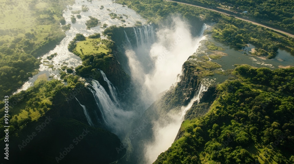 Aerial View of Victoria Falls, Zimbabwe Aerial View of Victoria Falls, Zimbabwe