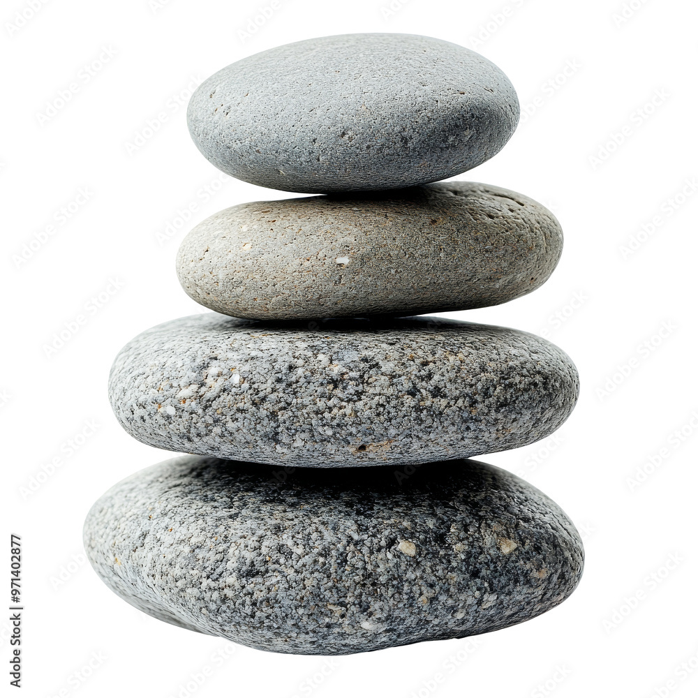 Neatly stacked stones for tranquility isolated transparent Neatly stacked stones for tranquility isolated transparent