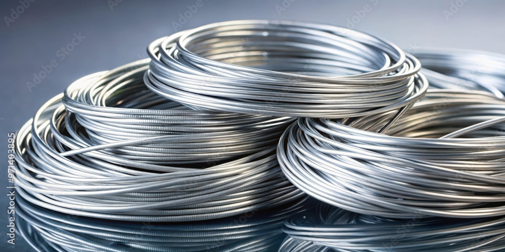 A pile of zinc-coated wires on a plain surface A pile of zinc-coated wires on a plain surface