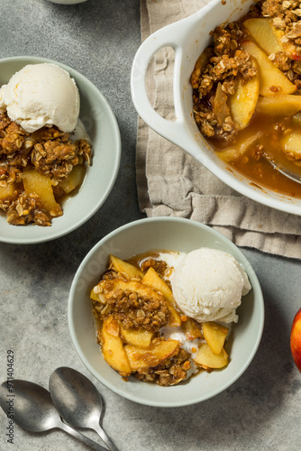 Homemade Autumn Apple Crisp Cobbler photo