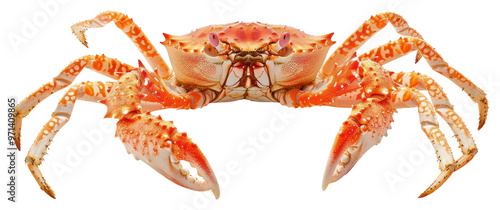 PNG Vibrant crab on white background photo