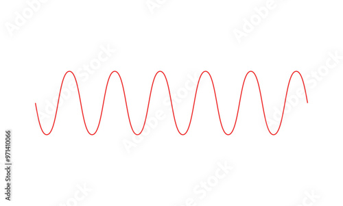 Sinusoidal wave signals. Parts of a wave. Scientific resources for teachers and students. Vector illustration isolated on white background.