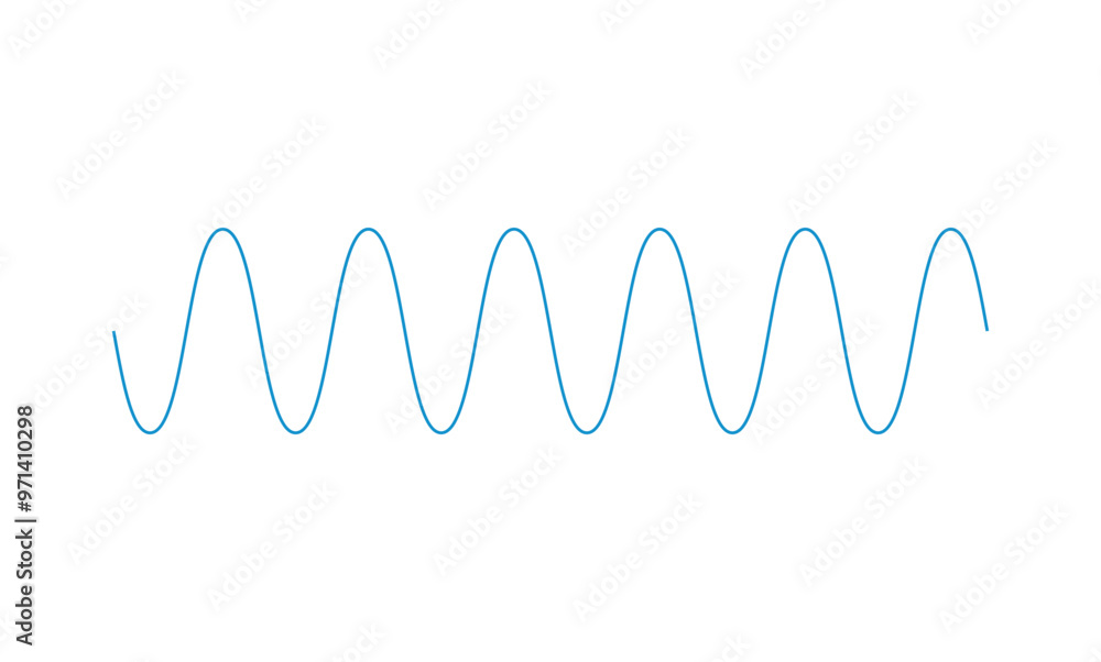 Sinusoidal wave signals. Parts of a wave. Scientific resources for teachers and students. Vector illustration isolated on white background. Sinusoidal wave signals. Parts of a wave. Scientific resources for teachers and students. Vector illustration isolated on white background.
