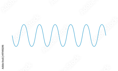 Sinusoidal wave signals. Parts of a wave. Scientific resources for teachers and students. Vector illustration isolated on white background.