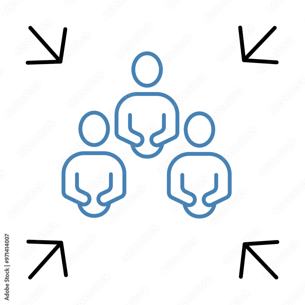 meeting point concept line icon. Simple element illustration. meeting point concept outline symbol design. meeting point concept line icon. Simple element illustration. meeting point concept outline symbol design.
