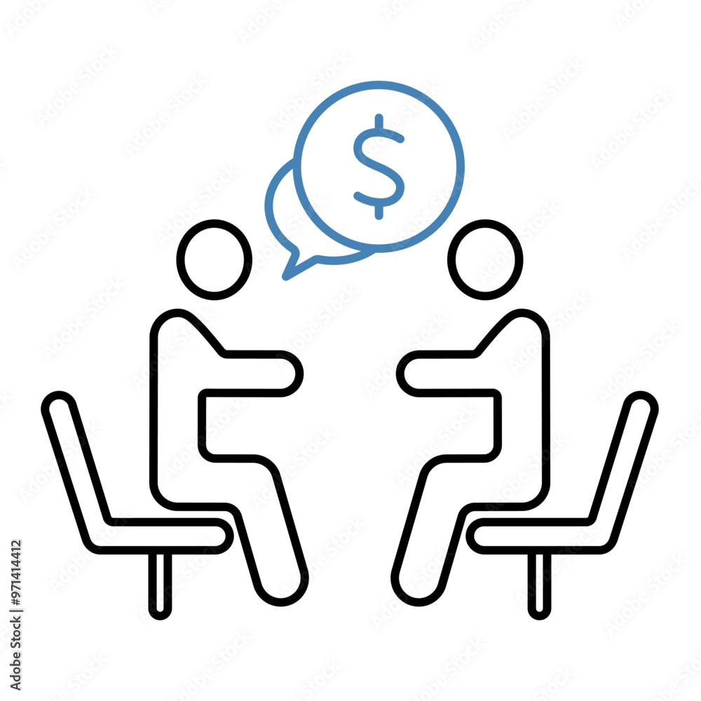 business meeting concept line icon. Simple element illustration. business meeting concept outline symbol design. business meeting concept line icon. Simple element illustration. business meeting concept outline symbol design.