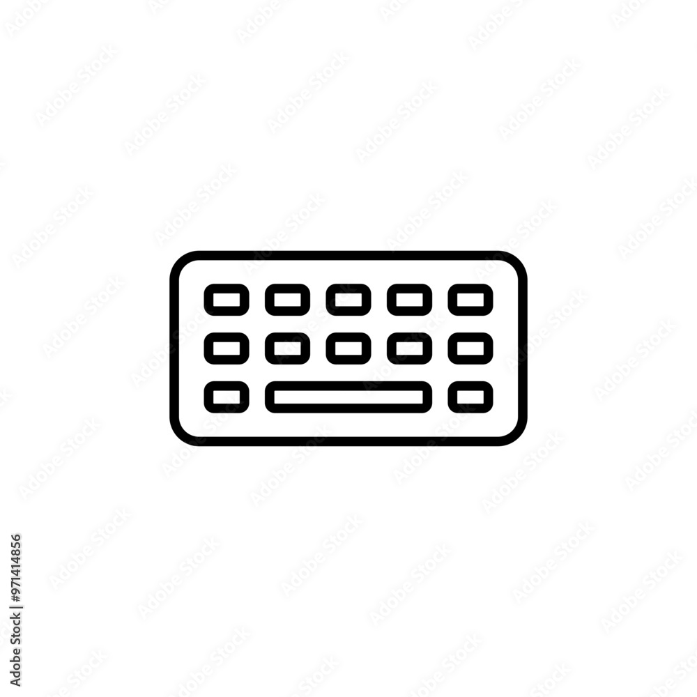 Keyboard Icon - A versatile symbol representing input devices for computers and other electronic equipment Keyboard Icon - A versatile symbol representing input devices for computers and other electronic equipment