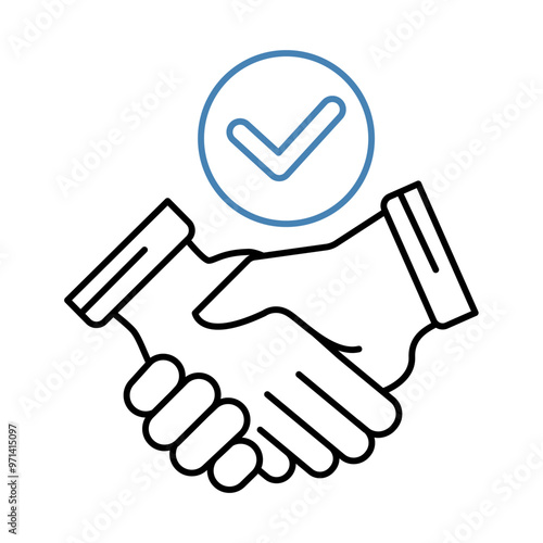 agreement concept line icon. Simple element illustration. agreementconcept outline symbol design.
