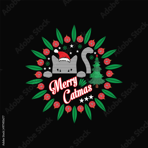 Merry catmas  t-shirt design Graphic Vector Template,
Merry christmas t-shirt design Graphic Vector Template,

 photo