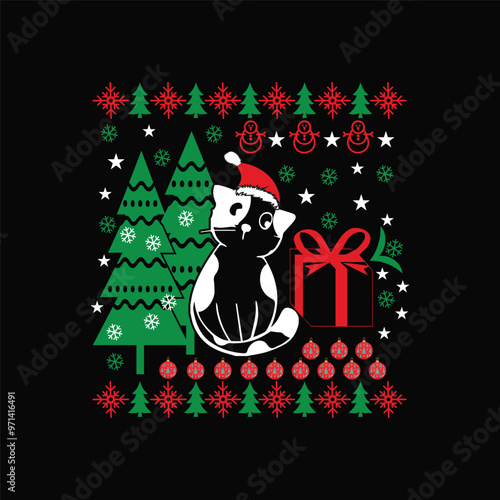 Merry catmas  t-shirt design Graphic Vector Template,
Merry christmas t-shirt design Graphic Vector Template,

 photo