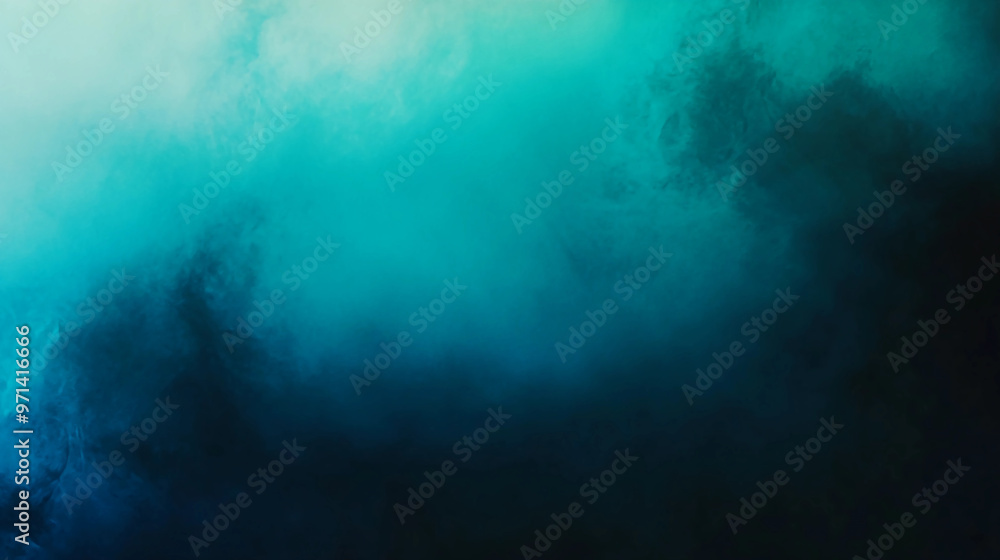 Obraz premium Dark blue and turquoise smoky backdrop