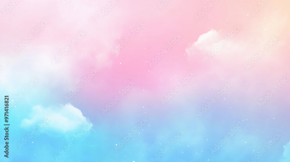 Cotton candy clouds gradient background Cotton candy clouds gradient background