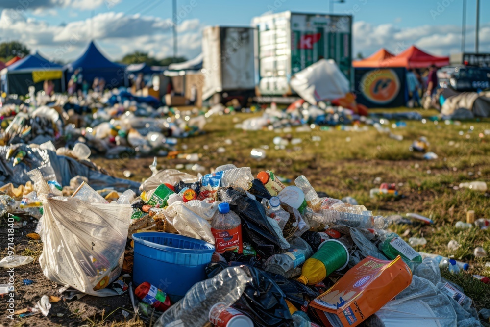 custom made wallpaper toronto digitalA Pile of Trash in a Field After a Music Festival