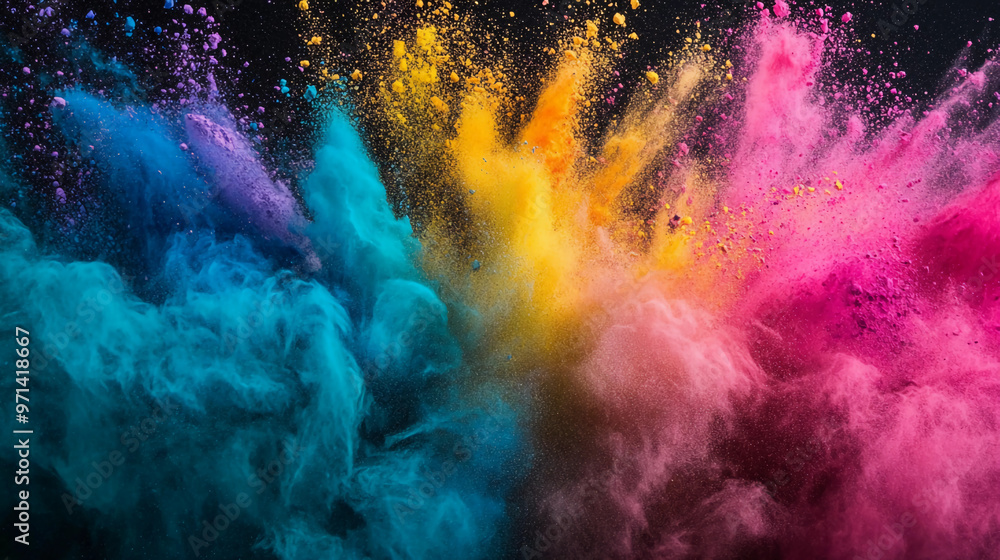 Fototapeta premium Bursts of color powder