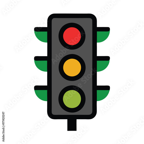 traffic light icon vector illustration