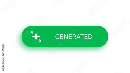 Animated AI Generated Button - Interactive AI Icon with Advanced Motion Effects Alpha Channel transparent photo