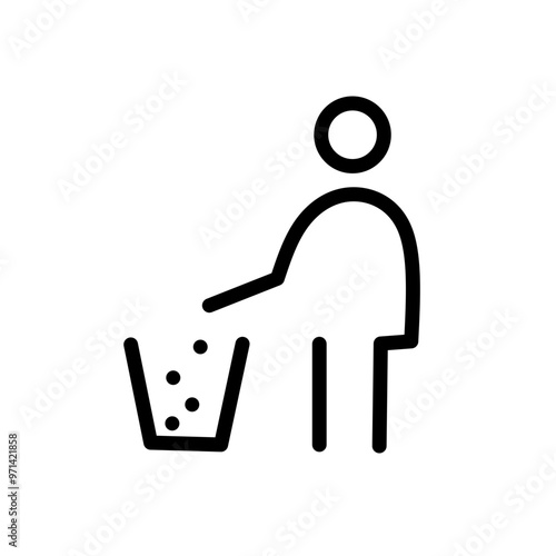 Toilet line icon set. WC outline sign. Man, woman, bathing symbol