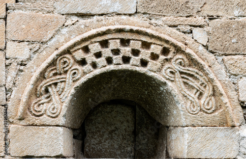 lintel window church of Sant Feliu de Vilac, Vielha, Lleida photo