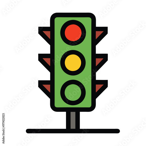 traffic light icon vector illustration