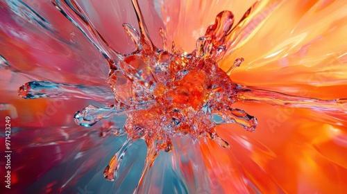 Vibrant Water Splash Abstract