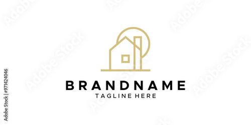 a graphic image with a house theme, on a white background. vector graphic base.