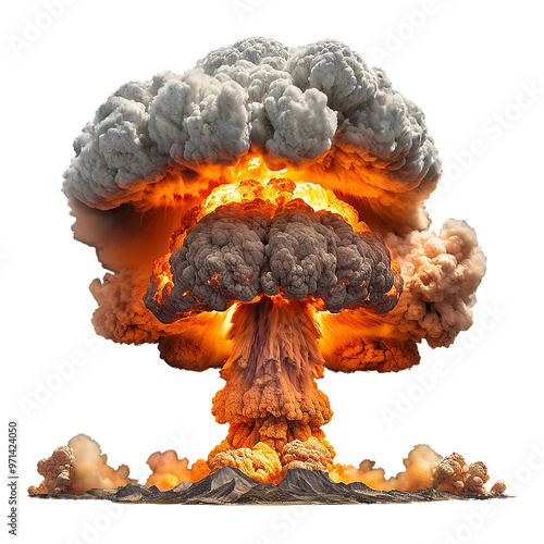 Explosion isolated on a transparent background