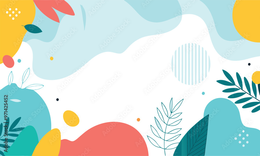 Abstract hand drawn tropical background Abstract hand drawn tropical background