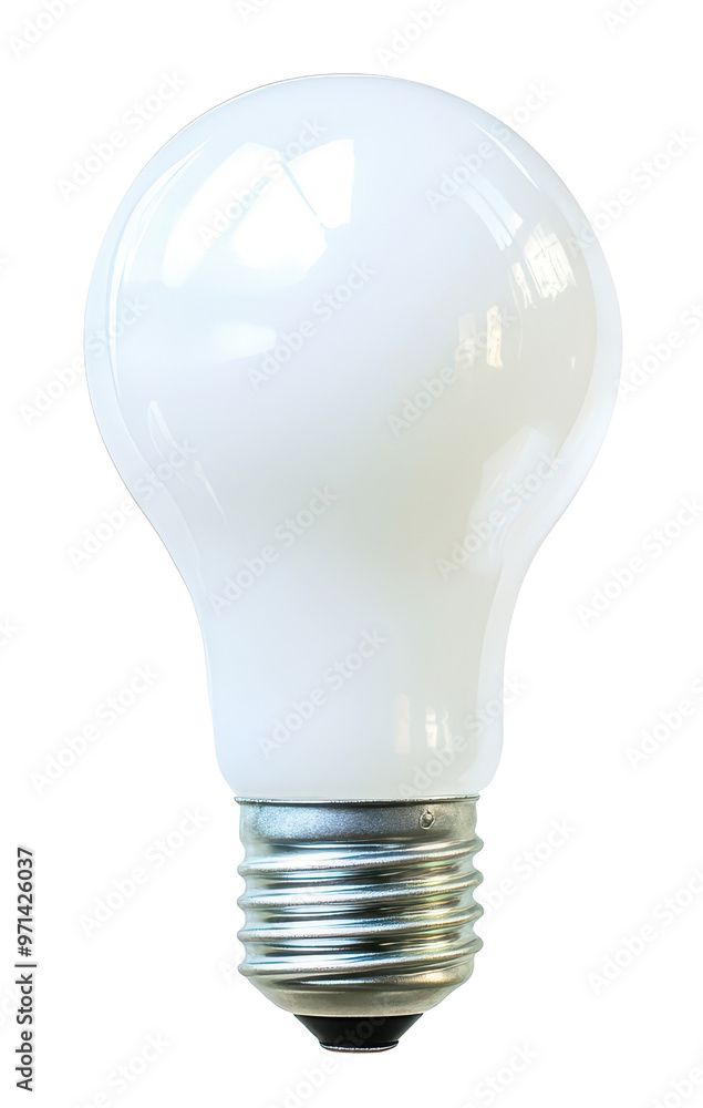 Matte white light bulb, isolated on transparent background. Matte white light bulb, isolated on transparent background.