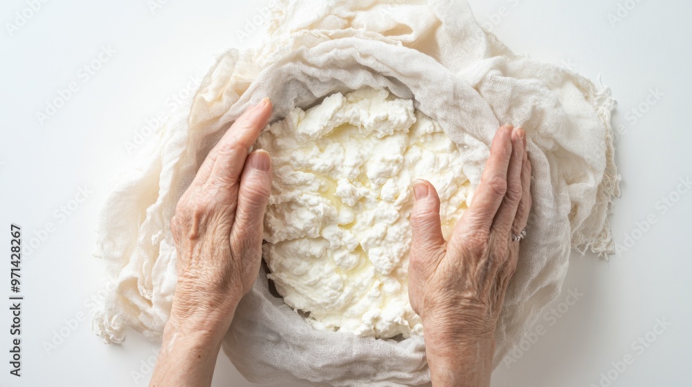 Obraz premium Homemade Cheese Preparation