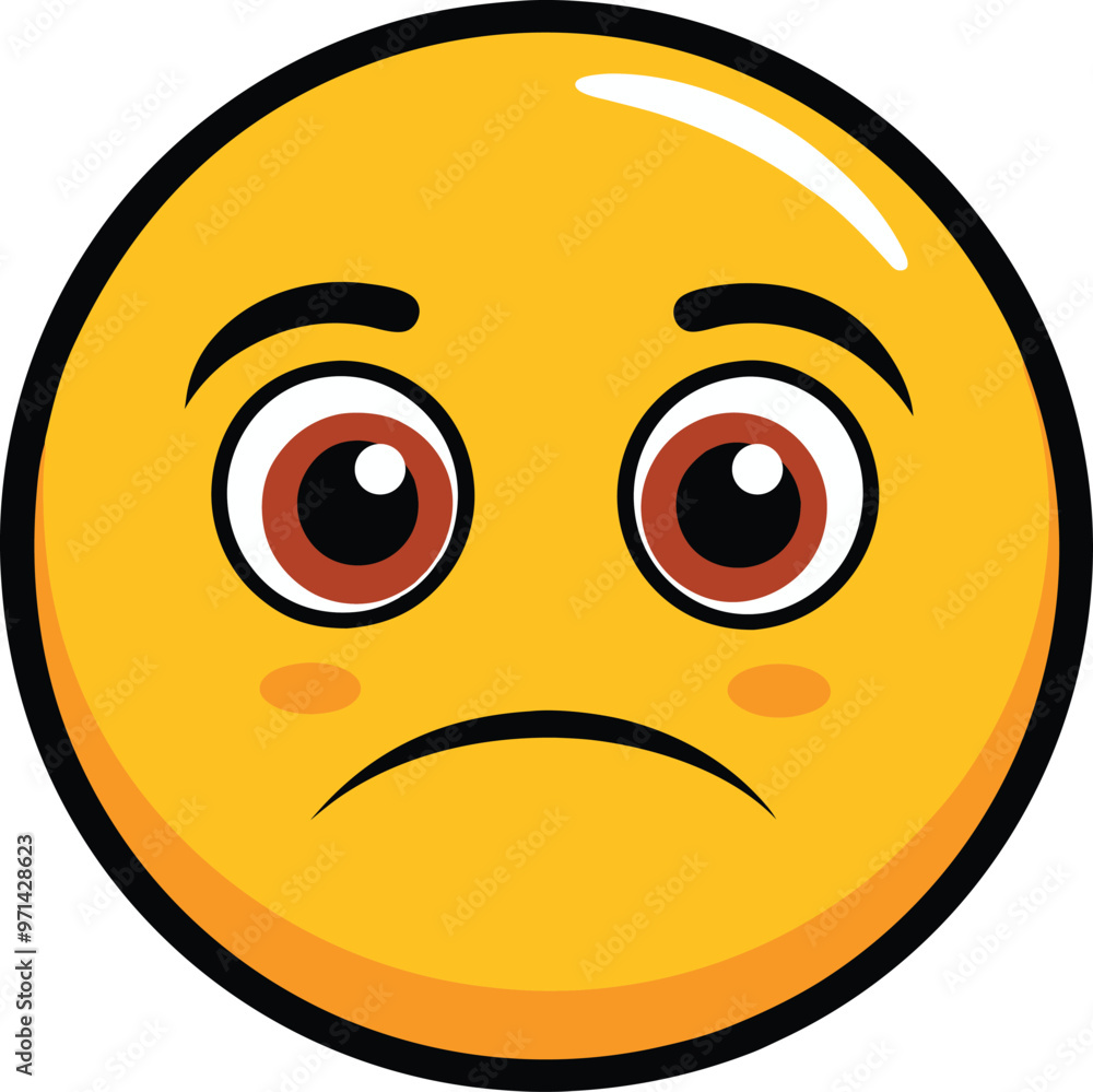 Expressionless Face Emoji Vector Icon Illustration on white Background. Expressionless Face Emoji Vector Icon Illustration on white Background.