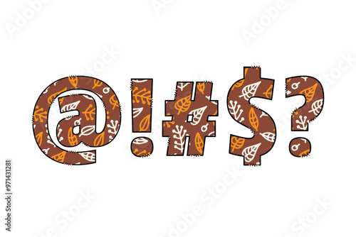 Handcrafted Autumn Bliss punctuation color creative art typographic design